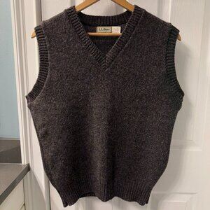 L.L. Bean Dark Gray V-Neck Sweater Vest
